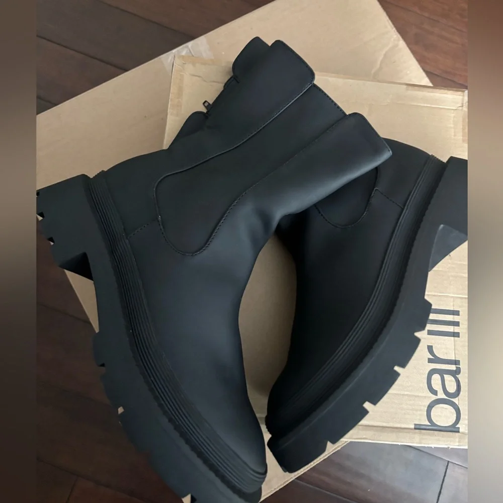 Bar III Womens Tikka Rubber Work Ankle Boots #2